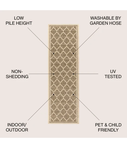 Jonathan Y SANTA MONICA Brown SMB109A 2ft.-2in. X 20ft. Rect. Rug