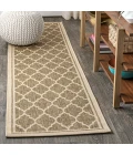 Trebol Moroccan Trellis Textured Weave Brown/Beige 2 ft. x 10 ft. Indoor/Outdoor Runner Rug