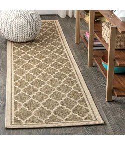 Jonathany Santa Monica SMB109A Brown/Beige Area Rug 2 ft. 2 in. X 10 ft. Runner