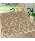 Trebol Moroccan Trellis Textured Weave Brown/Beige 5 ft. x 8 ft. Indoor/Outdoor Area Rug