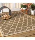 Trebol Moroccan Trellis Textured Weave Brown/Beige 5 ft. x 8 ft. Indoor/Outdoor Area Rug