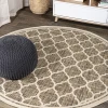 Jonathany Santa Monica SMB109A Brown/Beige Area Rug 5 ft. 3 in. X 5 ft. 3 in. Round