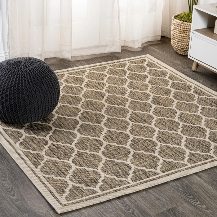Jonathan Y SANTA MONICA Brown SMB109A 6ft.7in. Square Rug