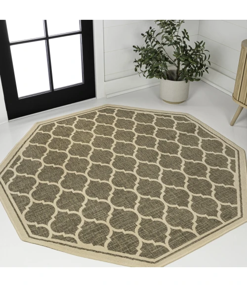Jonathan Y SANTA MONICA Brown SMB109A 5ft.-3in. Octagon Rug