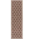 Trebol Moroccan Trellis Textured Weave Espresso/Taupe 2 ft. x 8 ft. Indoor/Outdoor Runner Rug