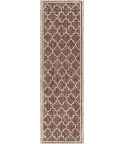 Jonathany Santa Monica SMB109B Espresso/Taupe Area Rug 2 ft. 2 in. X 8 ft. Runner