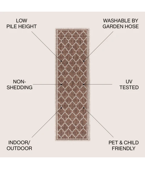 Jonathan Y SANTA MONICA Brown SMB109B 2ft.-2in. X 20ft. Rect. Rug