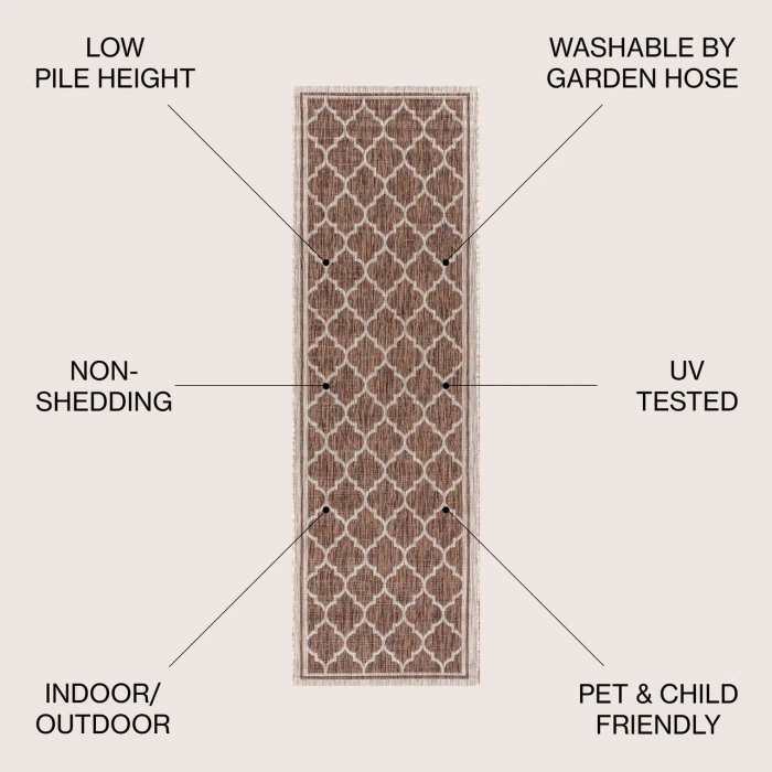 Jonathan Y SANTA MONICA Brown SMB109B 2ft.-2in. X 20ft. Rect. Rug