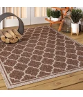 Trebol Moroccan Trellis Textured Weave Espresso/Taupe 8 ft. x 10 ft. Indoor/Outdoor Area Rug