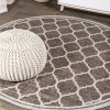 Jonathany Santa Monica SMB109B Espresso/Taupe Area Rug 5 ft. 3 in. X 5 ft. 3 in. Round