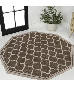 Jonathan Y SANTA MONICA Brown SMB109B 5ft.-3in. Octagon Rug