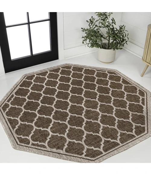 Jonathan Y SANTA MONICA Brown SMB109B 5ft.-3in. Octagon Rug