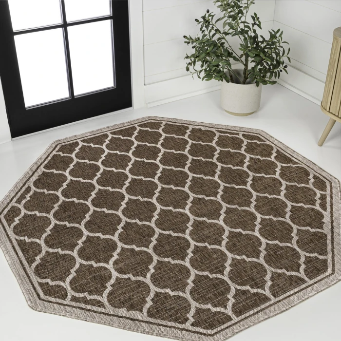 Jonathan Y SANTA MONICA Brown SMB109B 5ft.-3in. Octagon Rug
