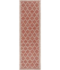 Jonathany Santa Monica SMB109C Red/Beige Area Rug 2 ft. 2 in. X 8 ft. Runner