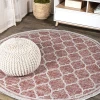 Jonathany Santa Monica SMB109C Red/Beige Area Rug 5 ft. 3 in. X 5 ft. 3 in. Round