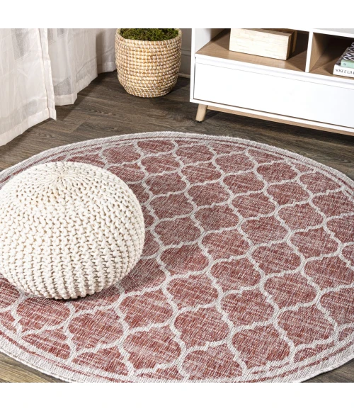 Jonathan Y SANTA MONICA Red SMB109C 7ft.-9in. Round Rug