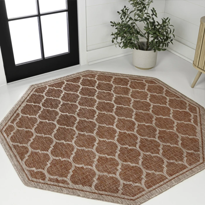 Jonathan Y SANTA MONICA Red SMB109C 5ft.-3in. Octagon Rug
