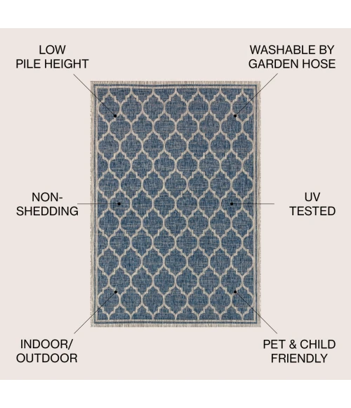 Jonathan Y SANTA MONICA Blue SMB109D 6ft. X 9ft. Rect. Rug