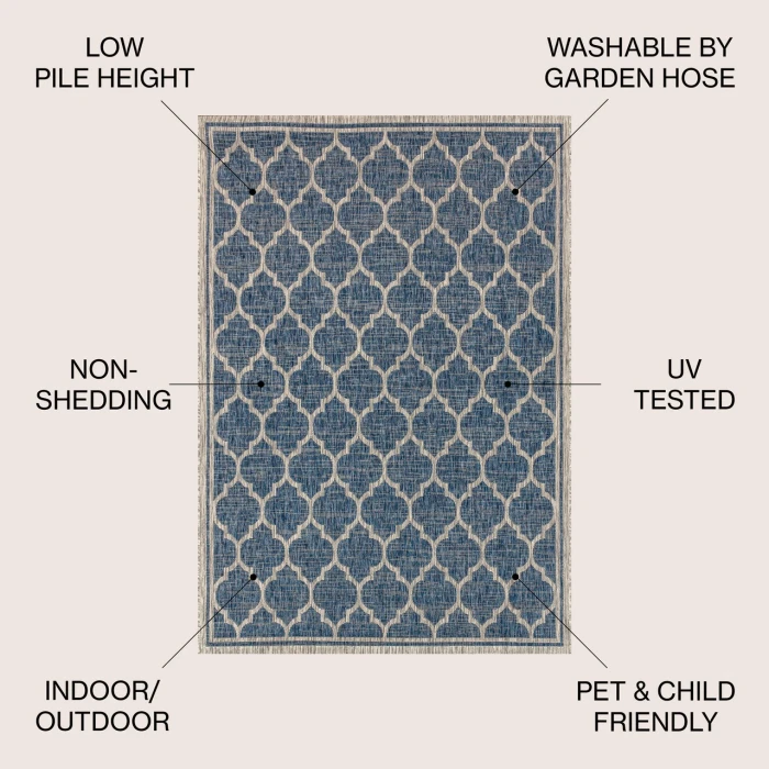 Jonathan Y SANTA MONICA Blue SMB109D 10ft. X 14ft. Rect. Rug