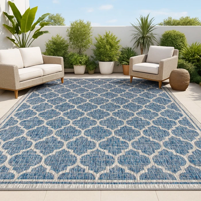 Jonathan Y SANTA MONICA Blue SMB109D 10ft. X 14ft. Rect. Rug