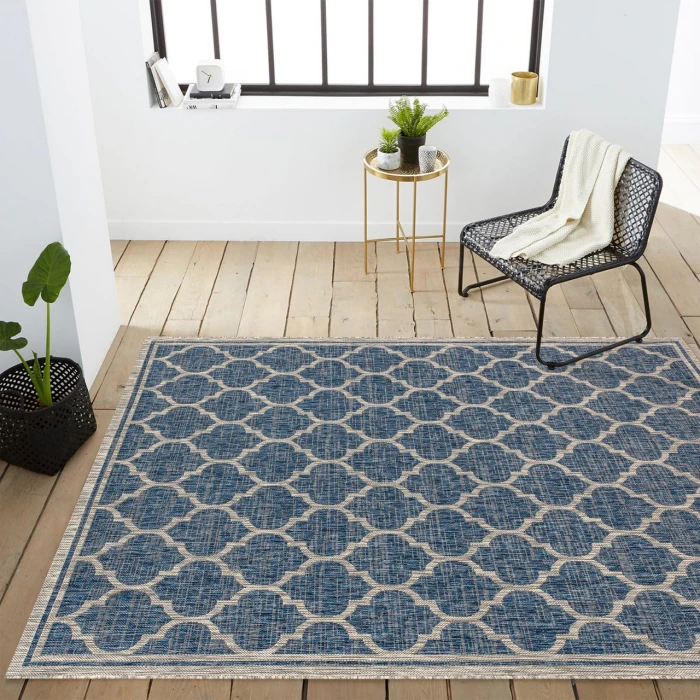 Jonathan Y SANTA MONICA Blue SMB109D 10ft. X 14ft. Rect. Rug