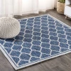 Jonathany Santa Monica SMB109D Navy/Gray Area Rug 5 ft. 3 in. X 5 ft. 3 in. Square