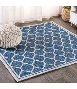 Jonathany Santa Monica SMB109D Navy/Gray Area Rug 5 ft. 3 in. X 5 ft. 3 in. Square