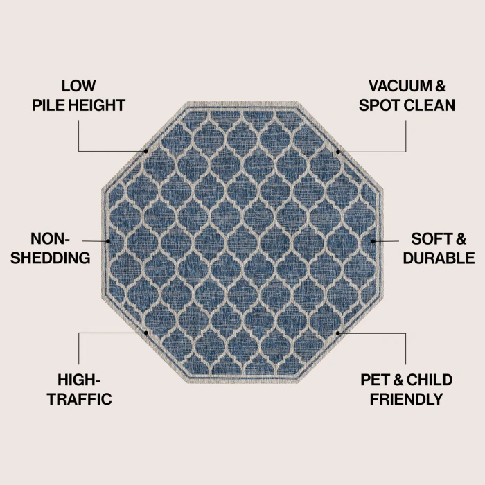 Jonathan Y SANTA MONICA Green SMB109E 7ft.-9in. Octagon Rug