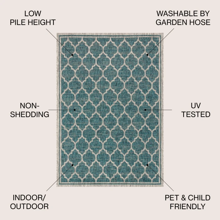 Jonathan Y SANTA MONICA Green SMB109E 10ft. X 14ft. Rect. Rug