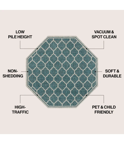 Jonathan Y SANTA MONICA Green SMB109E 5ft.-3in. Octagon Rug