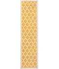 Trebol Moroccan Trellis Textured Weave Yellow/Cream 2 ft. x 8 ft. Indoor/Outdoor Runner Rug