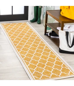 Jonathany Santa Monica SMB109F Yellow/Cream Area Rug 2 ft. 2 in. X 8 ft. Runner