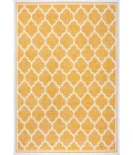 Trebol Moroccan Trellis Textured Weave Yellow/Cream 4 ft. x 6 ft. Indoor/Outdoor Area Rug