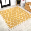 Jonathany Santa Monica SMB109F Yellow/Cream Area Rug 5 ft. 3 in. X 5 ft. 3 in. Square