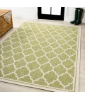 Trebol Moroccan Trellis Textured Weave Green/Cream 4 ft. x 6 ft. Indoor/Outdoor Area Rug