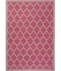 Trebol Moroccan Trellis Textured Weave Fuchsia/Light Gray 4 ft. x 6 ft. Indoor/Outdoor Area Rug