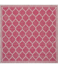 Jonathany Santa Monica SMB109H Fuchsia/Light Gray Area Rug 5 ft. 3 in. X 5 ft. 3 in. Square