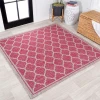 Jonathany Santa Monica SMB109H Fuchsia/Light Gray Area Rug 5 ft. 3 in. X 5 ft. 3 in. Square