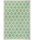 Trebol Moroccan Trellis Textured Weave Cream/Green 8 ft. x 10 ft. Indoor/Outdoor Area Rug