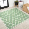 Jonathany Santa Monica SMB109I Cream/Green Area Rug 5 ft. 3 in. X 5 ft. 3 in. Square