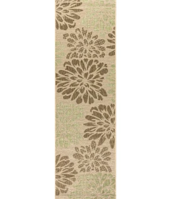 Jonathany Santa Monica SMB110A Sage/Brown Area Rug 2 ft. 2 in. X 10 ft. Runner