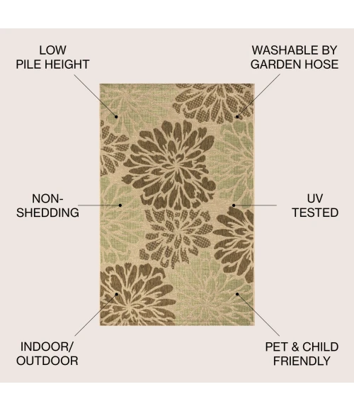 Jonathan Y SANTA MONICA Green SMB110A 10ft. X 14ft. Rect. Rug