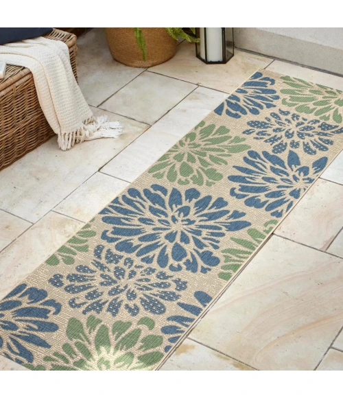 Jonathan Y SANTA MONICA Blue SMB110B 2ft.-2in. X 20ft. Rect. Rug