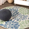 Jonathany Santa Monica SMB110B Navy/Green Area Rug 6 ft. 7 in. X 6 ft. 7 in. Round