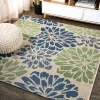 Jonathany Santa Monica SMB110B Navy/Green Area Rug 6 ft. 7 in. X 6 ft. 7 in. Square