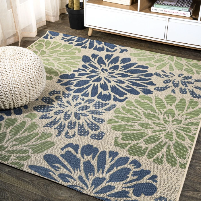 Jonathan Y SANTA MONICA Blue SMB110B 3ft.-1in. Square Rug