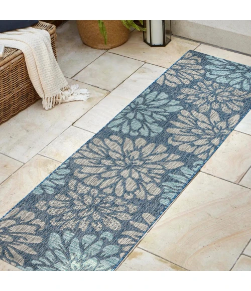 Jonathan Y SANTA MONICA Blue SMB110C 2ft.-2in. X 20ft. Rect. Rug