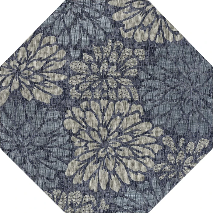 Jonathan Y SANTA MONICA Blue SMB110C 5ft.-3in. Octagon Rug
