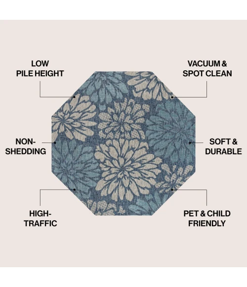 Jonathan Y SANTA MONICA Cream SMB110D 7ft.-9in. Octagon Rug