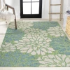 Jonathany Santa Monica SMB110D Cream/Green Area Rug 5 ft. 3 in. X 7 ft. 7 in. Rectangle